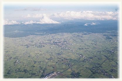 空から写した美郷町の遠景